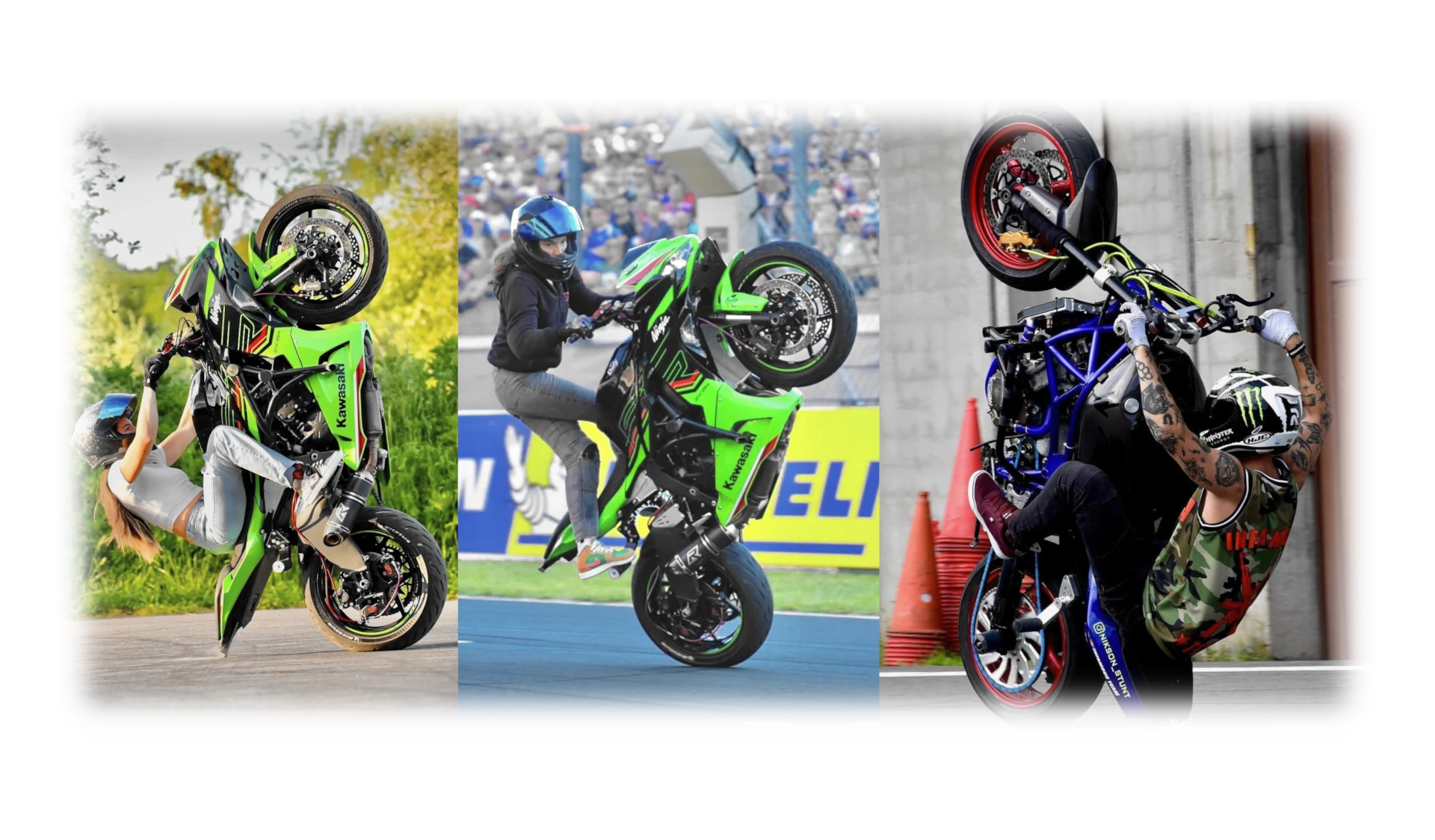 stunt sarah lezito kamil nikliborc dominator exhaust system energylandia
